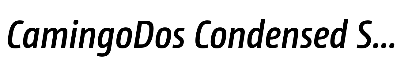 CamingoDos Condensed SemiBold Italic